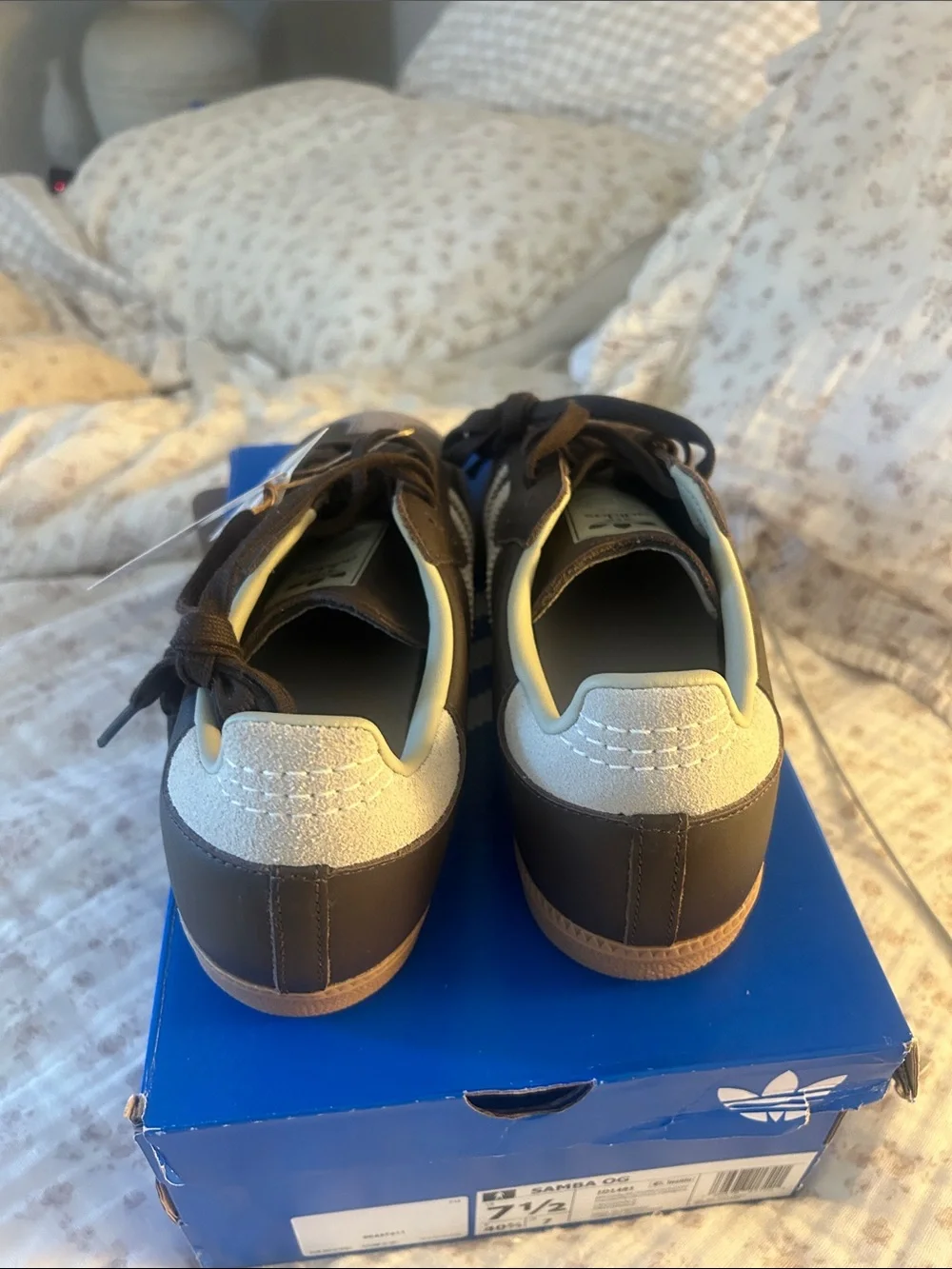 adidas Samba OG Men Sneakers — Brown with White Stripes